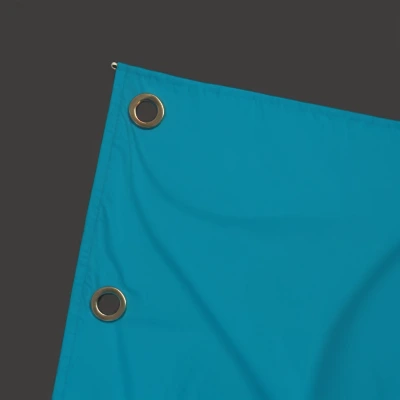 Крепление флага на люверсы крупным планом, рисунок