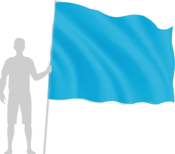 Флаг 140 × 210 см в сравнении с человеком, рисунок