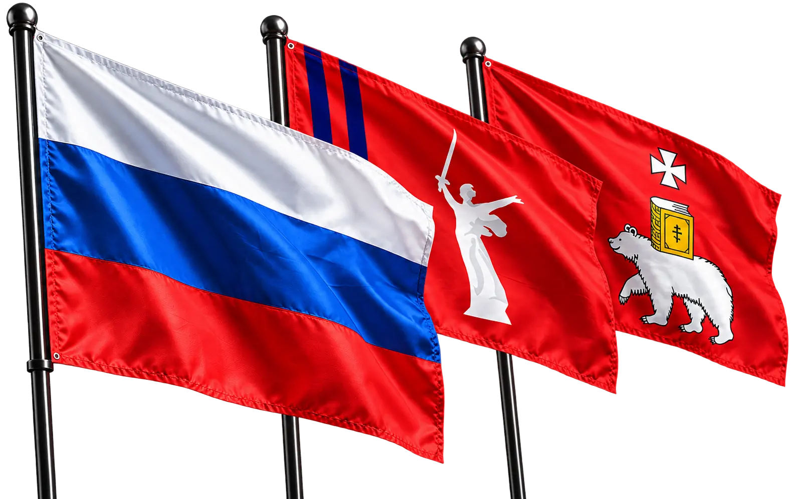 Флаги России, Москвы и Ярославля